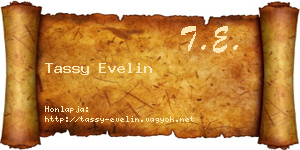 Tassy Evelin névjegykártya